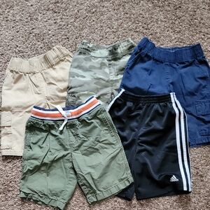 Boys Size 6 Summer Shorts Bundle Place Gymboree Adidas 5pc Cargo & Athletic
